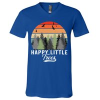 Happy Little Tree Bob Style Forests V-Neck T-Shirt