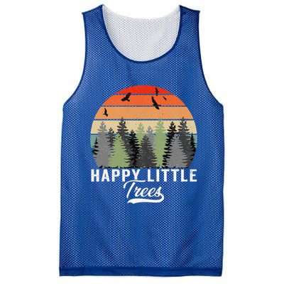 Happy Little Tree Bob Style Forests Mesh Reversible Basketball Jersey Tank