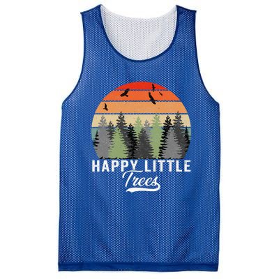 Happy Little Tree Bob Style Forests Mesh Reversible Basketball Jersey Tank