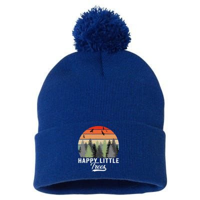 Happy Little Tree Bob Style Forests Pom Pom 12in Knit Beanie