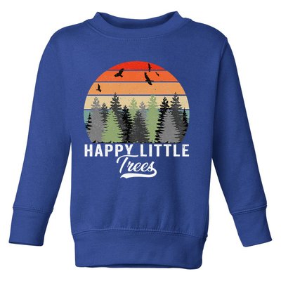 Happy Little Tree Bob Style Forests Toddler Sweatshirt