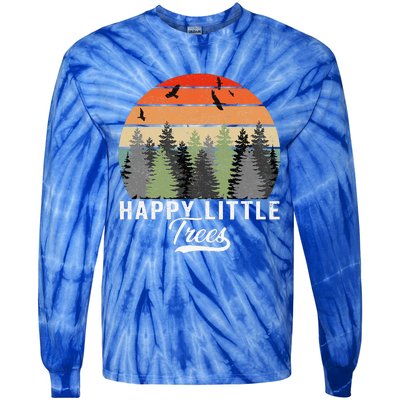 Happy Little Tree Bob Style Forests Tie-Dye Long Sleeve Shirt