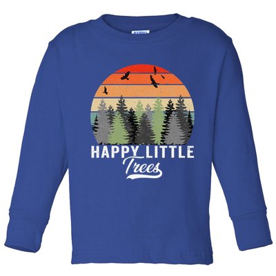 Happy Little Tree Bob Style Forests Toddler Long Sleeve Shirt