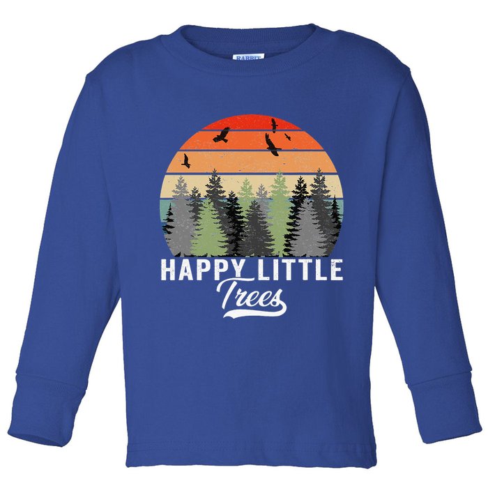 Happy Little Tree Bob Style Forests Toddler Long Sleeve Shirt