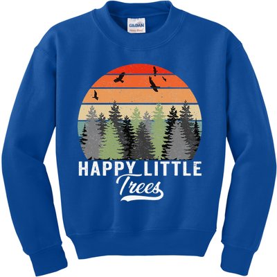 Happy Little Tree Bob Style Forests Kids Sweatshirt