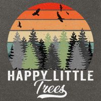 Happy Little Tree Bob Style Forests Cotton Canvas Backpack
