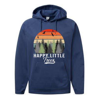 Happy Little Tree Bob Style Forests Performance Fleece Hoodie