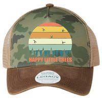 Happy Little Trees Retro Style Camping Gift Legacy Tie Dye Trucker Hat