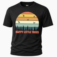 Happy Little Trees Retro Style Camping Gift Cooling Performance Crew T-Shirt