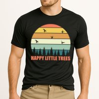 Happy Little Trees Retro Style Camping Gift Cooling Performance Crew T-Shirt