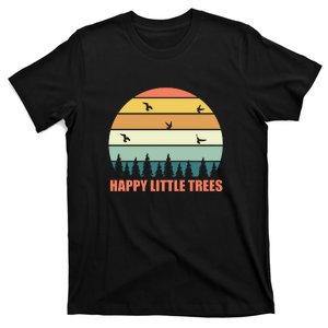 Happy Little Trees Retro Style Camping Gift T-Shirt