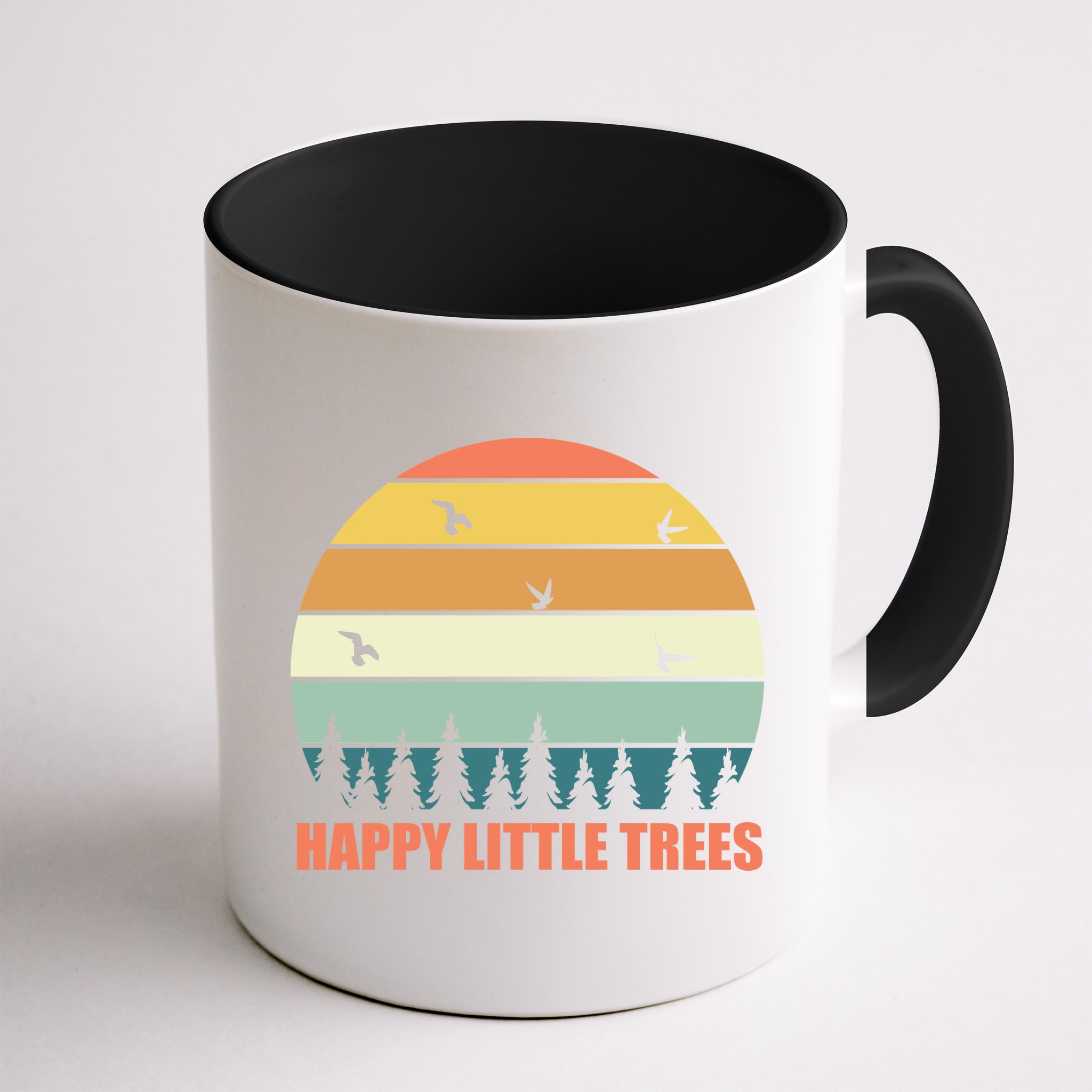 Happy Little Trees Retro Style Camping Gift Mug