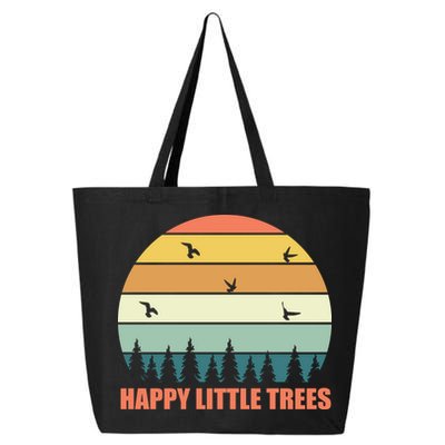 Happy Little Trees Retro Style Camping Gift 25L Jumbo Tote