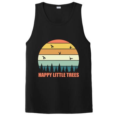 Happy Little Trees Retro Style Camping Gift PosiCharge Competitor Tank