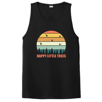 Happy Little Trees Retro Style Camping Gift PosiCharge Competitor Tank