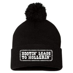 Hootin Leads To Hollerin Pom Pom 12in Knit Beanie