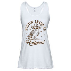 Hootin Leads To Hollerin Ladies Essential Flowy Tank