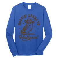 Hootin Leads To Hollerin Vintage Western Owl Trendy Funny Meaningful Gift Long Sleeve Shirt