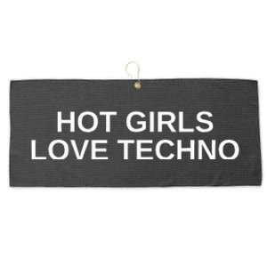 Hot Love Techno Funny Edm House Dj Rave Novelty Large Microfiber Waffle Golf Towel