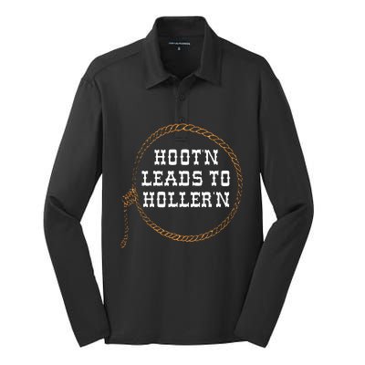 HootN Leads To HollerN Silk Touch Performance Long Sleeve Polo