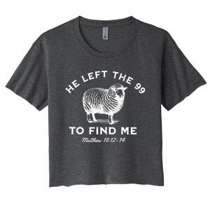 He Left The 99 To Find Me Matthew Women's Crop Top Tee