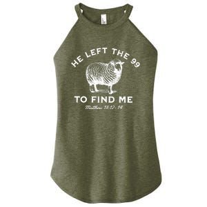 He Left The 99 To Find Me Matthew Women's Perfect Tri Rocker Tank