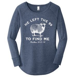 He Left The 99 To Find Me Matthew Women's Perfect Tri Tunic Long Sleeve Shirt