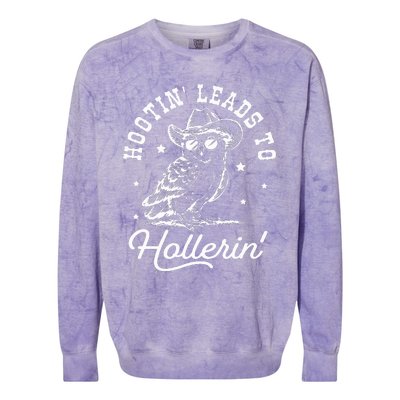 Hootin Leads To Hollerin Colorblast Crewneck Sweatshirt