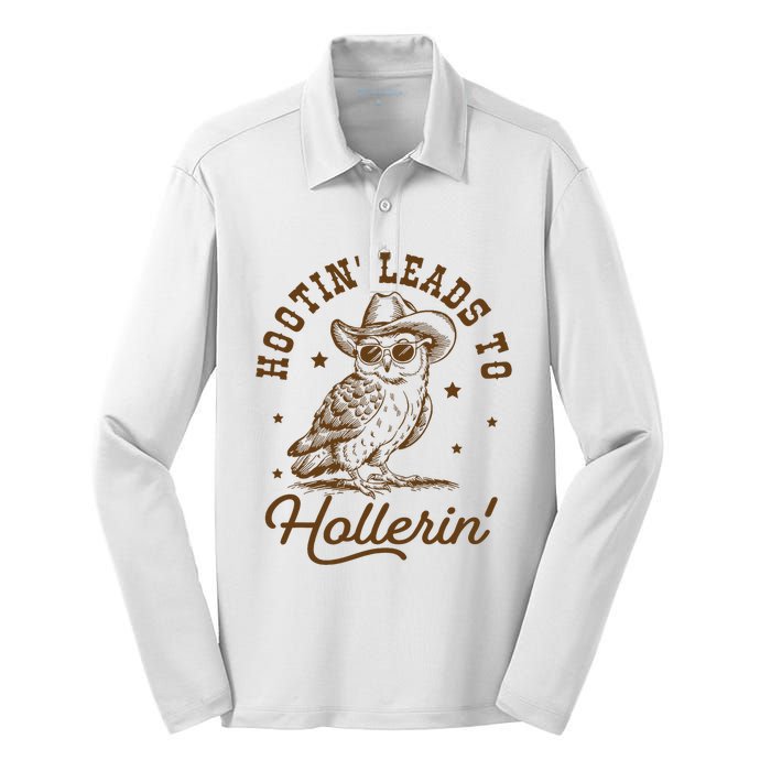 Hootin Leads To Hollerin Silk Touch Performance Long Sleeve Polo