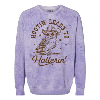 Hootin Leads To Hollerin Colorblast Crewneck Sweatshirt