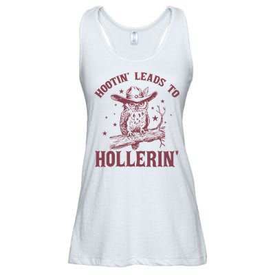 Hootin' Leads To Hollerin' Ladies Essential Flowy Tank