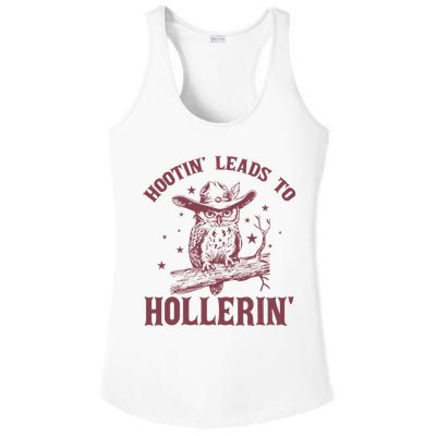 Hootin' Leads To Hollerin' Ladies PosiCharge Competitor Racerback Tank