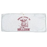 Hootin' Leads To Hollerin' Large Microfiber Waffle Golf Towel
