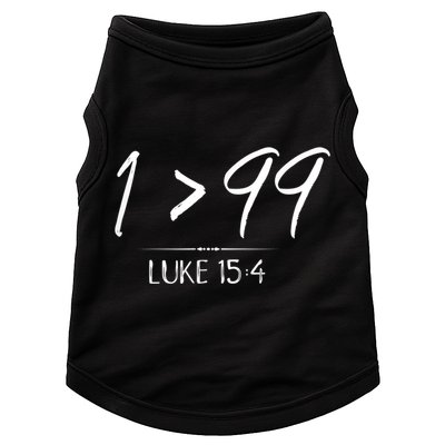 He Left The 99 To Rescue Me Christian Luke Sheep Gift Doggie Tank