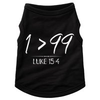 He Left The 99 To Rescue Me Christian Luke Sheep Gift Doggie Tank