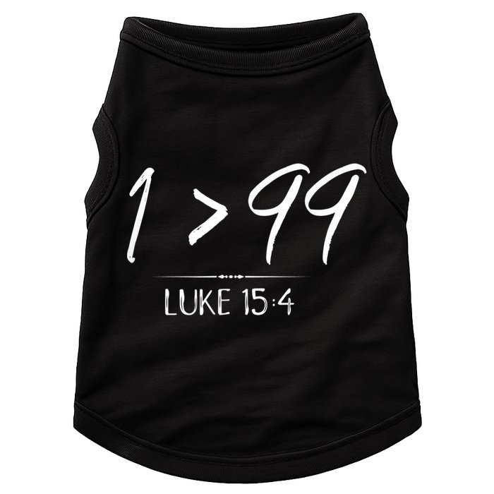 He Left The 99 To Rescue Me Christian Luke Sheep Gift Doggie Tank
