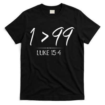 He Left The 99 To Rescue Me Christian Luke Sheep Gift T-Shirt