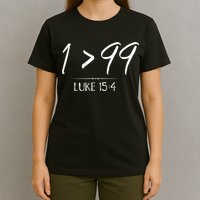 He Left The 99 To Rescue Me Christian Luke Sheep Gift T-Shirt