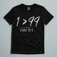 He Left The 99 To Rescue Me Christian Luke Sheep Gift T-Shirt