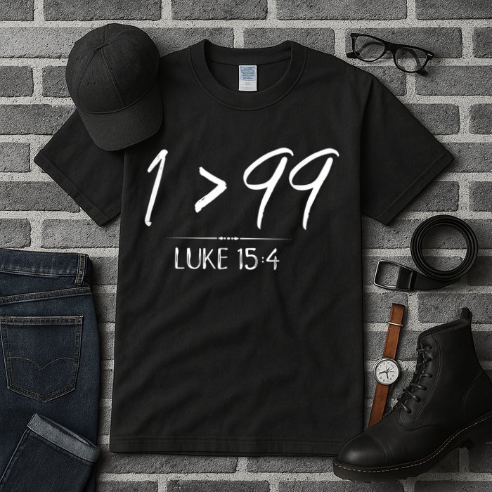 He Left The 99 To Rescue Me Christian Luke Sheep Gift Tall T-Shirt