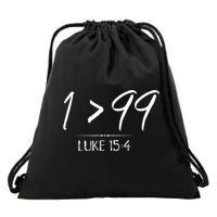He Left The 99 To Rescue Me Christian Luke Sheep Gift Drawstring Bag