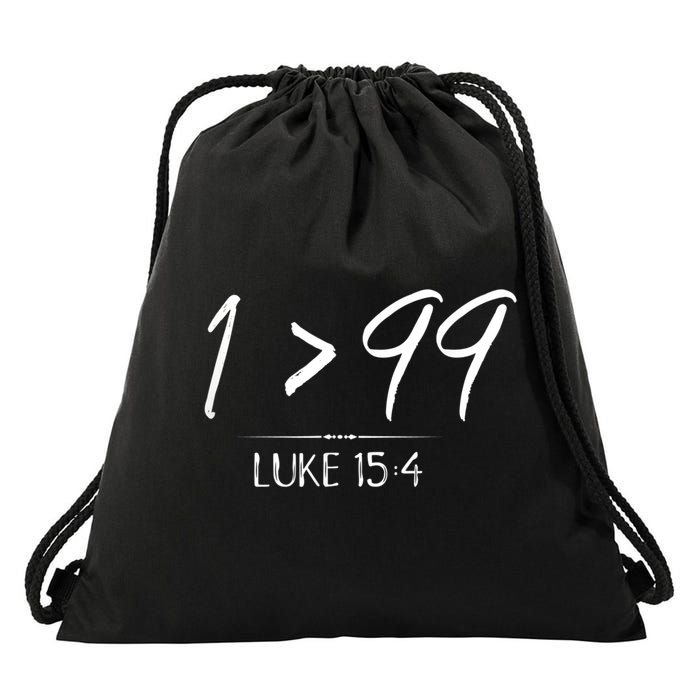 He Left The 99 To Rescue Me Christian Luke Sheep Gift Drawstring Bag