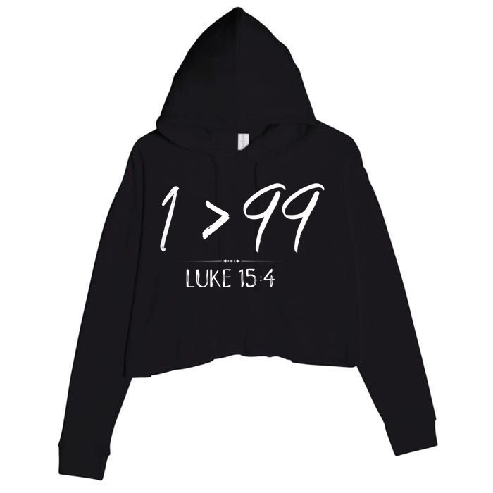 He Left The 99 To Rescue Me Christian Luke Sheep Gift Crop Fleece Hoodie