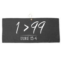 He Left The 99 To Rescue Me Christian Luke Sheep Gift Large Microfiber Waffle Golf Towel