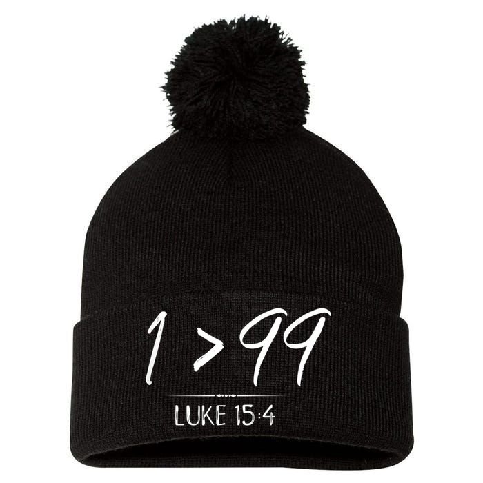 He Left The 99 To Rescue Me Christian Luke Sheep Gift Pom Pom 12in Knit Beanie