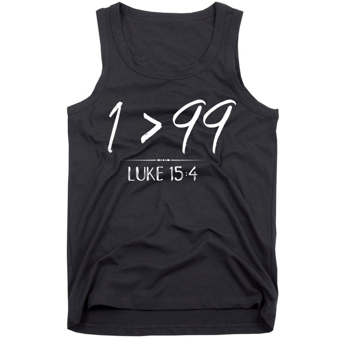 He Left The 99 To Rescue Me Christian Luke Sheep Gift Tank Top