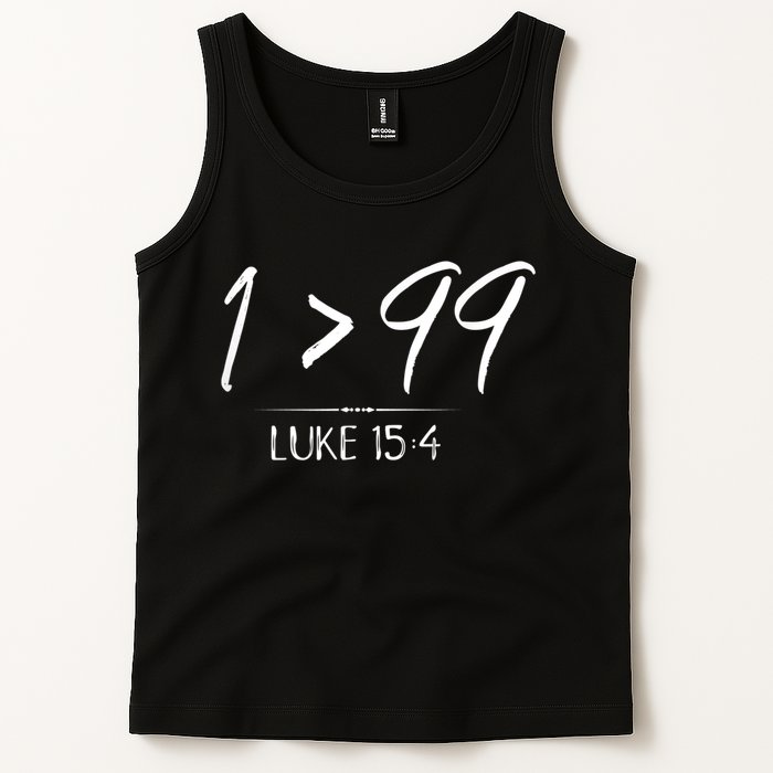 He Left The 99 To Rescue Me Christian Luke Sheep Gift Tank Top