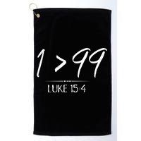 He Left The 99 To Rescue Me Christian Luke Sheep Gift Golf Towel
