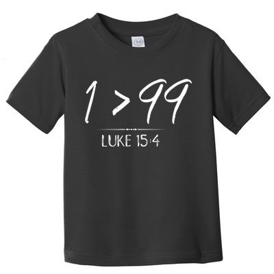 He Left The 99 To Rescue Me Christian Luke Sheep Gift Toddler T-Shirt