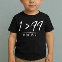 He Left The 99 To Rescue Me Christian Luke Sheep Gift Toddler T-Shirt